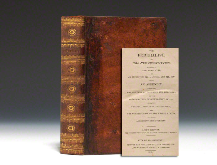 Historic edition of The Federalist