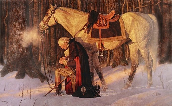 Washington in prayer